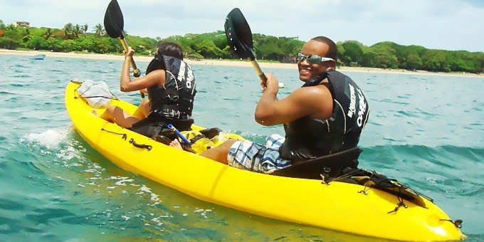The coastline of Tamarindo is a beautiful place to explore by kayak.