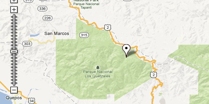 See the sites of San Gerardo de Dota including the Los Quetzales National Park and the Cerro Las Vueltas Reserve.