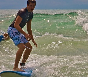 Surfing in the Central Pacific of Costa Rica