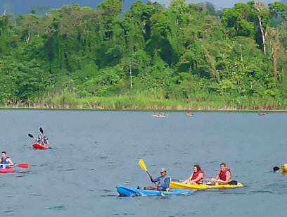 Kayaking on Lake Arenal