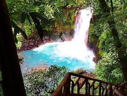 Rio Celeste Waterfall Hike and Tubing on the River
