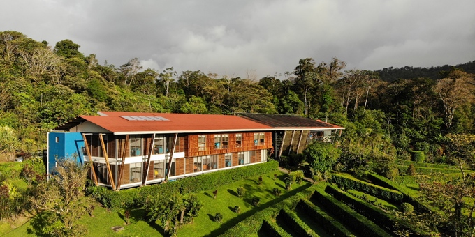 Celeste Mountain Lodge is a hidden gem nestled in the lush rainforest near Bijagua, Costa Rica. This eco-friendly lodge offers a tranquil and immersive experience surrounded by the natural beauty of the area. The lodge features comfortable and rustic accommodations, blending seamlessly with the surrounding environment. Each room offers stunning views of the rainforest and is designed to provide a peaceful retreat for guests. The lodge's on-site restaurant serves delicious farm-to-table cuisine, showcasing the flavors of Costa Rica. Guests can explore the nearby Tenorio Volcano National Park, home to the mesmerizing Rio Celeste waterfall and the vibrant blue Rio Celeste River. Guided hikes, birdwatching tours, and horseback riding are among the activities available to guests. With its serene ambiance and close proximity to nature, Celeste Mountain Lodge is an ideal destination for nature enthusiasts and those seeking a peaceful getaway in Costa Rica. Lodge amenities include a tropical hot bath, restaurant, bar, nature trails, tropical gardens, and internet.