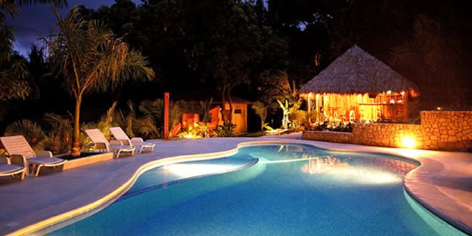 Esencia Hotel and Villas is a boutique style hotel located within walking distance to the surfing beaches of Mal Pais.  Hotel amenities include swimming pool, bar, tropical gardens, and internet.