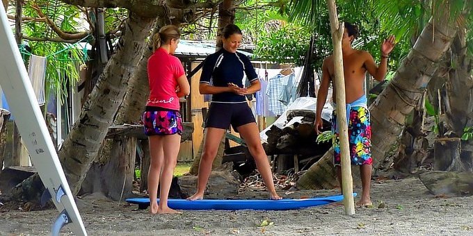 A surf lesson 