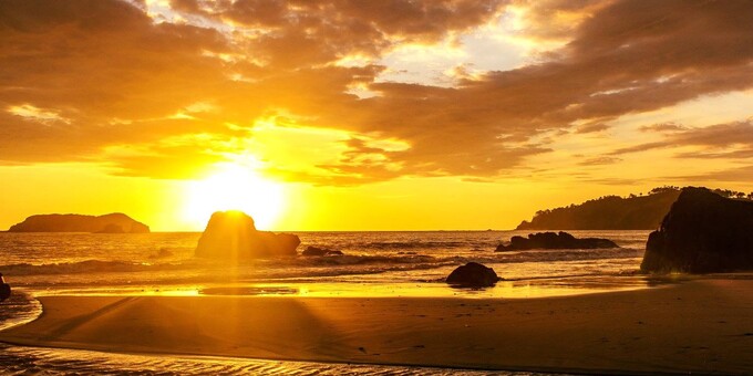 A beautiful sunset shot from a Costa Rican beach