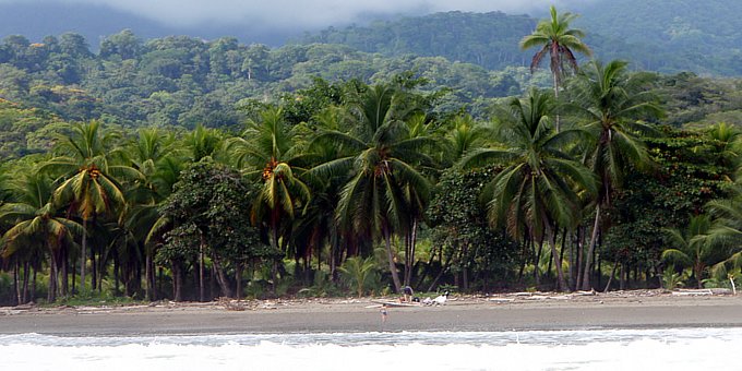 The coastline of Marino Ballena National Park