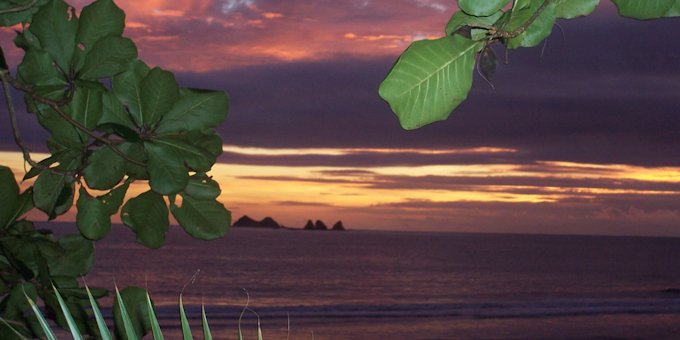 A beautiful sunset shot from a Costa Rican beach