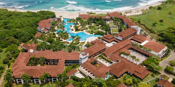 JW Marriott Guanacaste Resort and Spa is a luxury beach front resort located in Hacienda Pinilla, Guanacaste. With its own beach access and  golf course, the JW Marriott Guanacaste Resort and Spa brings accommodation to  the next level. Hotel amenities include swimming pool, wet bar, gift shop, sauna and spa, room service, restaurants, internet access, business center, concierge, laundry service, currency exchange, conference center, bar, tennis court, and golf court.