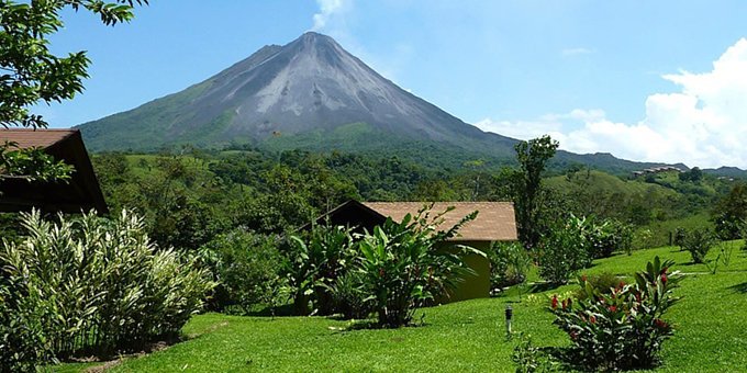 Hotel Campo Verde in La Fortuna, Costa Rica, is a budget-friendly hotel that offers comfortable accommodations at an affordable price. The hotel features simple yet cozy rooms with essential amenities to ensure a comfortable stay for guests. The lush tropical gardens surrounding the hotel create a serene and tranquil atmosphere, perfect for relaxation. Guests can enjoy the outdoor swimming pool and sunbathe on the poolside loungers. The friendly staff at Hotel Campo Verde are welcoming and ready to assist with any needs or inquiries. The hotel's convenient location provides easy access to nearby attractions such as the Arenal Volcano and hot springs. For travelers seeking affordable accommodations in La Fortuna without compromising on comfort, Hotel Campo Verde offers a budget-friendly option in a peaceful setting. Hotel amenities include wireless internet, restaurant, nature trail, onsite laundry service, and parking area.