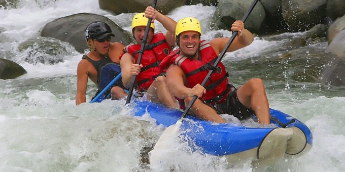 A day of adventure near Rincon de la Vieja National Park, including tubing and ziplining