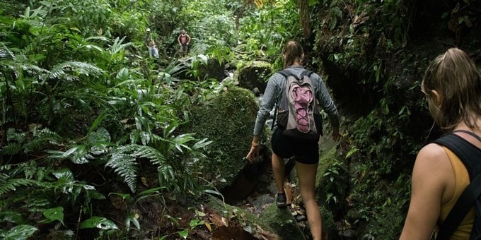 Hikers in Arenal National Park