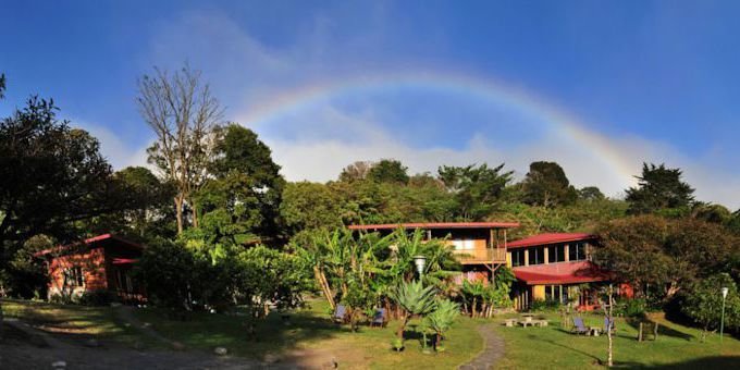 Arco Iris Lodge is a rustic, charming, and affordable accommodation nestled in the heart of Monteverde, Costa Rica. Surrounded by lush tropical gardens and offering stunning views of the cloud forest, this lodge provides a tranquil and budget-friendly retreat. The rooms are cozy and well-appointed, offering comfortable beds and basic amenities to ensure a pleasant stay. Guests can relax on the lodge's terrace or take a stroll through the gardens, immersing themselves in the natural beauty of the area. The lodge also offers complimentary breakfast and Wi-Fi, as well as helpful staff. With its affordable rates and peaceful atmosphere, Arco Iris Lodge is an ideal choice for budget travelers seeking a memorable stay in Monteverde. Lodge amenities include a buffet breakfast, parking, and Wi-Fi.