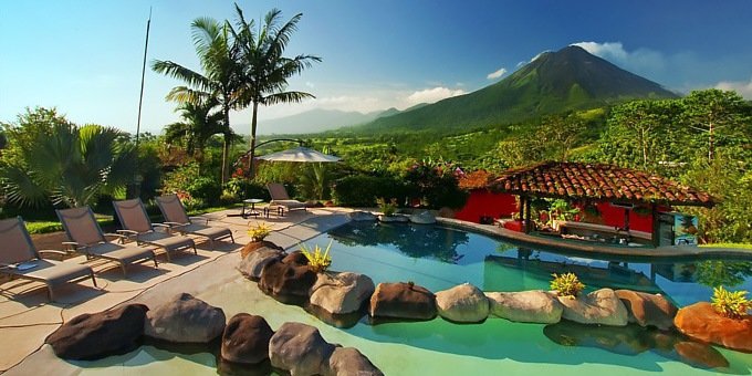 Tabacon Grand Thermal Spa Resort seamlessly combines lush jungle, stunning tropical gardens, beautiful hot springs, and luxurious accommodations into one world-class hot springs resort.