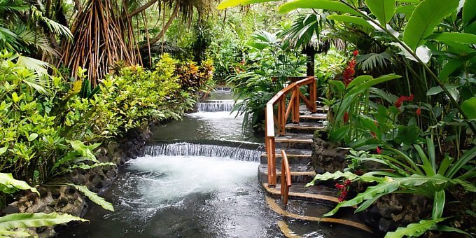 The world-class Tabacon Hot Springs are a terrific way to enhance your Arenal package.