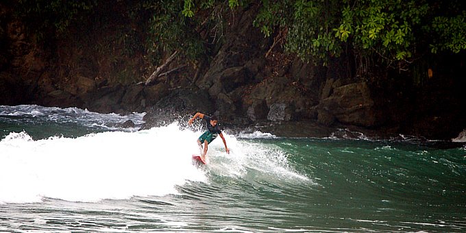 Surfing near Uvita