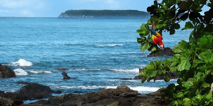 The view from Drake Bay to Cano Island