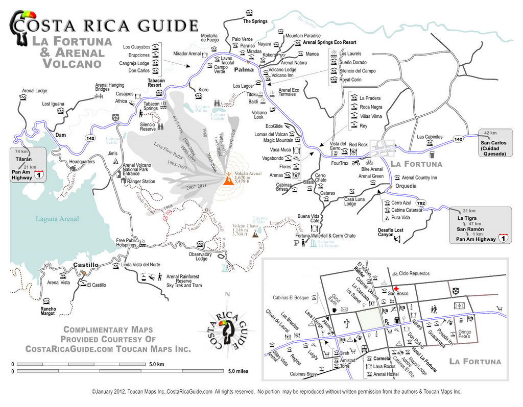 Costa Rica Maps. 