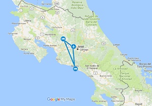 Passion in Paradise Costa Rica Honeymoon Vacation Map